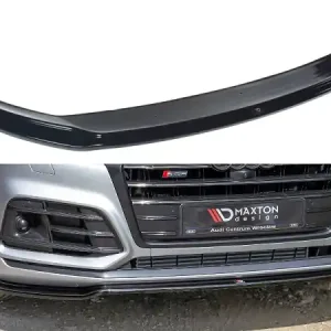 LAMA SOTTOPARAURTI ANTERIORE MAXTON DESIGN PER AUDI SQ5/Q5 MK2 FY S-LINE PRE-RESTYLING NERO LUCIDO Offerta Speciale