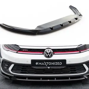 Occasione LAMA SOTTOPARAURTI ANTERIORE V.2 MAXTON DESIGN PER VW POLO AW GTI RESTYLING NERO LUCIDO